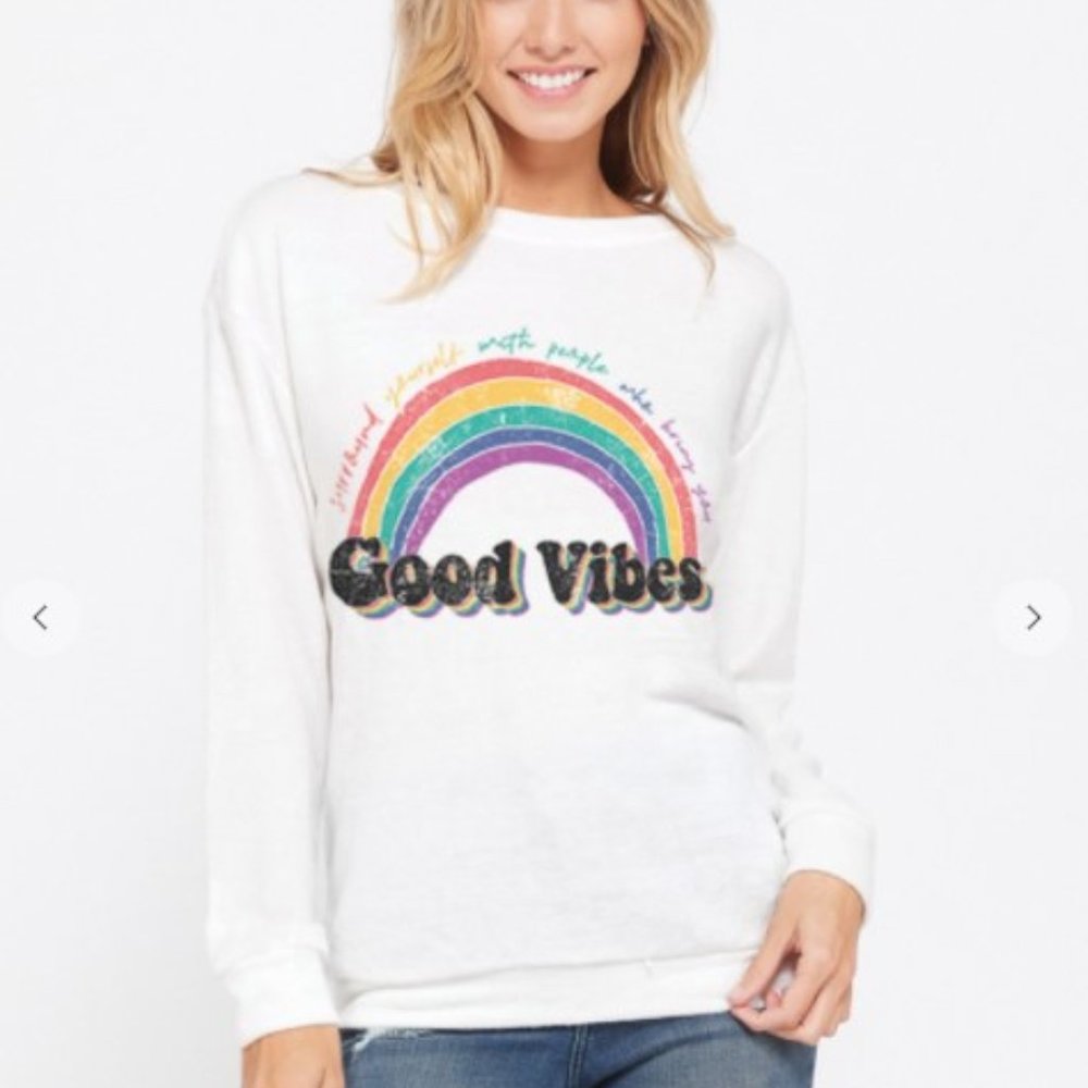 Rainbow Good Vibes Sweatshirt